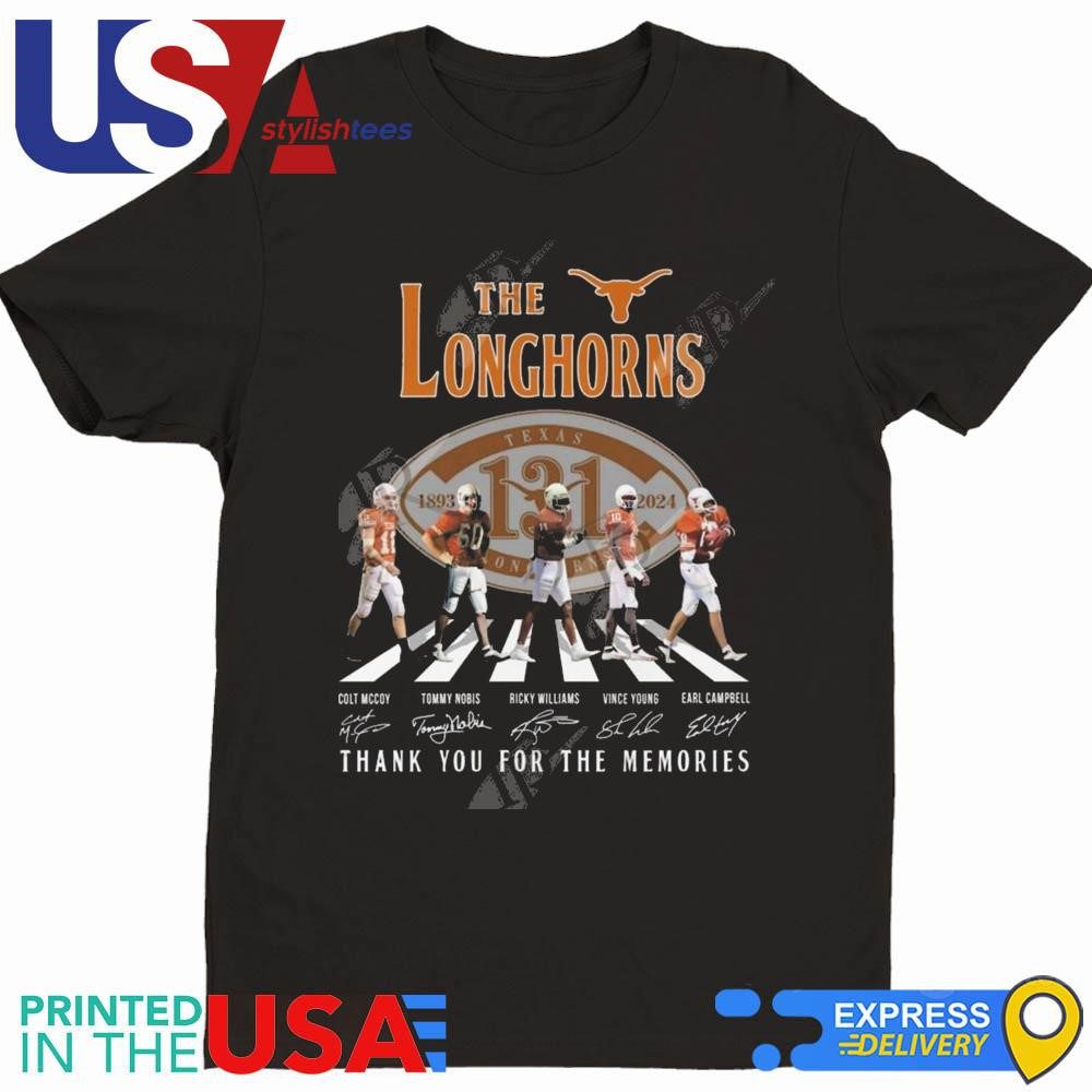 the-texas-longhorns-131th-anniversary-1893-2024-thank-you-for-the-memories-walking-signatures-shirt-1 The Texas Longhorns 131st Commemoration 1893-2024 Thank You For The Memories Signatures Shirt
