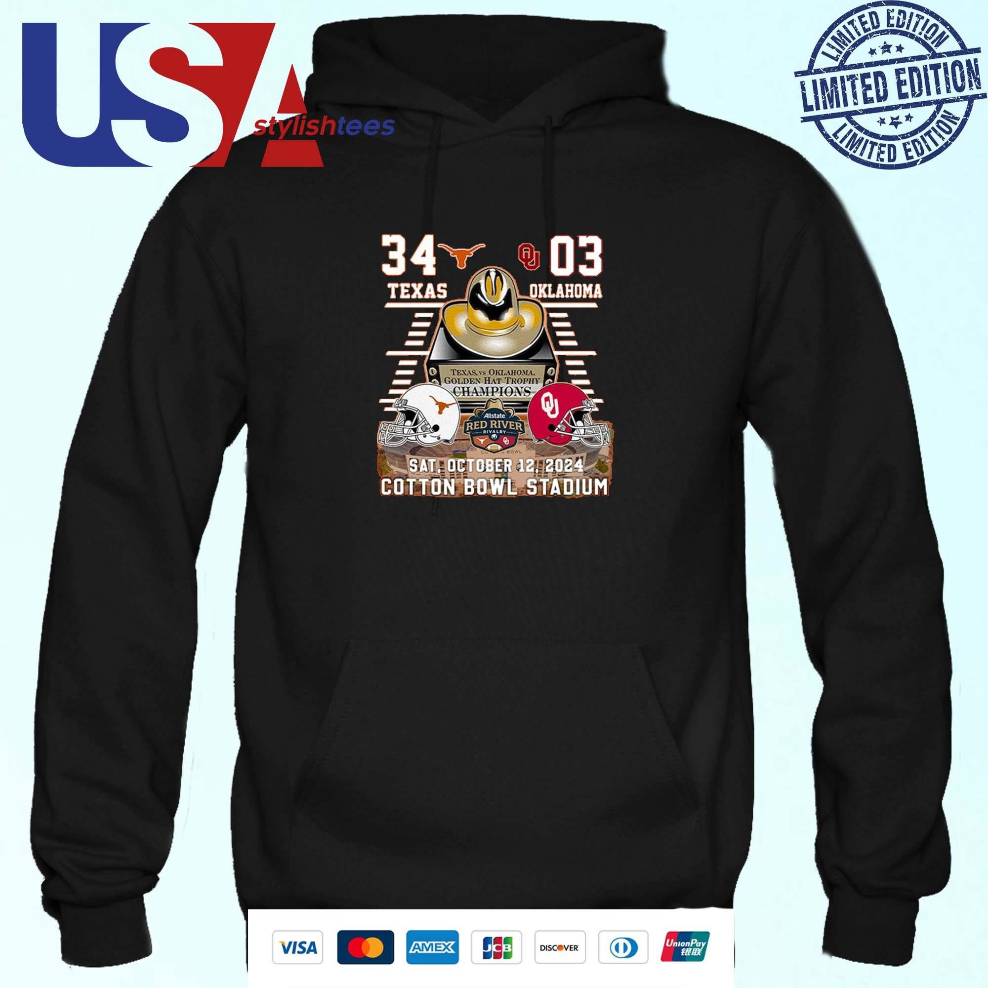 texas-34-e28093-03-oklahoma-sat-october-12-2024-cotton-bowl-stadium-hoodie Texas 34 – 03 Oklahoma Sat October 12 2024 Cotton Bowl Stadium Hoodie