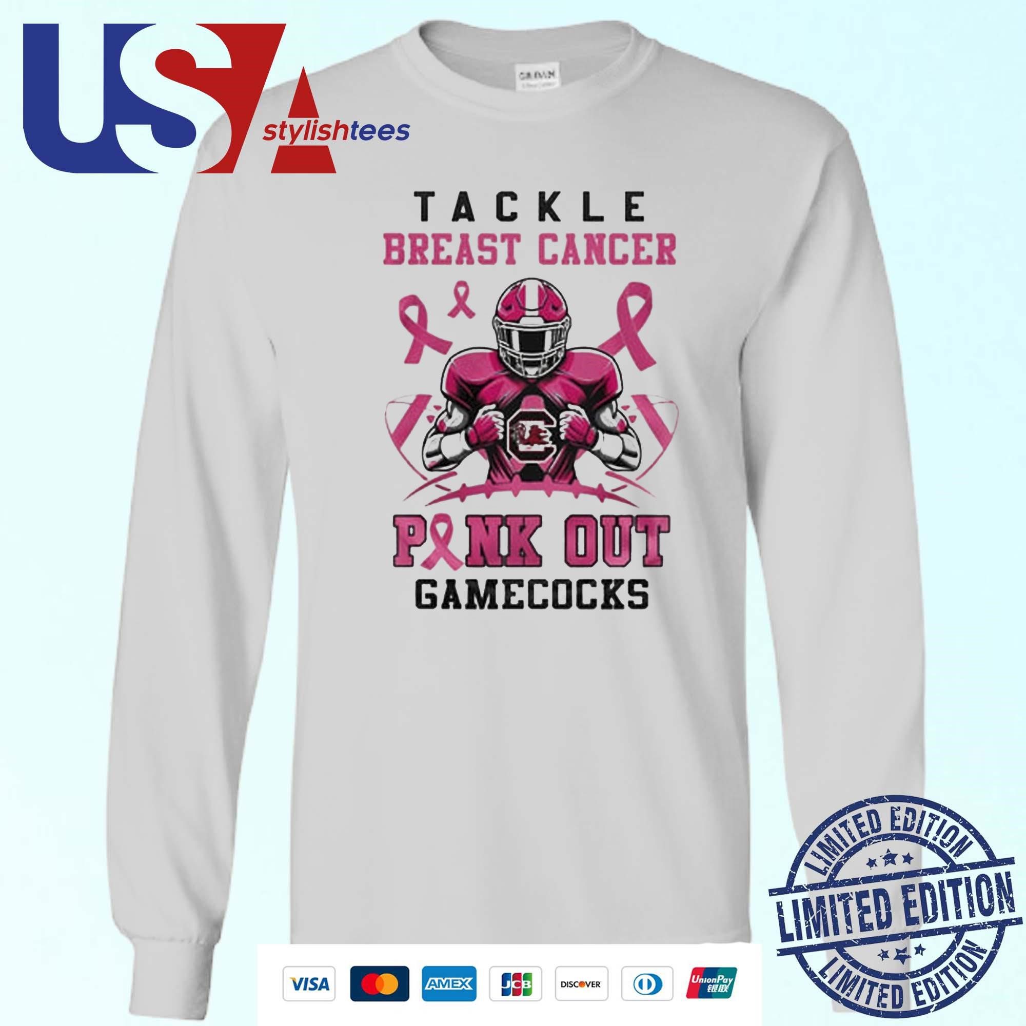 south-carolina-gamecocks-tackle-breast-cancer-pink-out-2024-sweater South Carolina Gamecocks Tackle Breast Cancer Pink Out 2024 Sweater