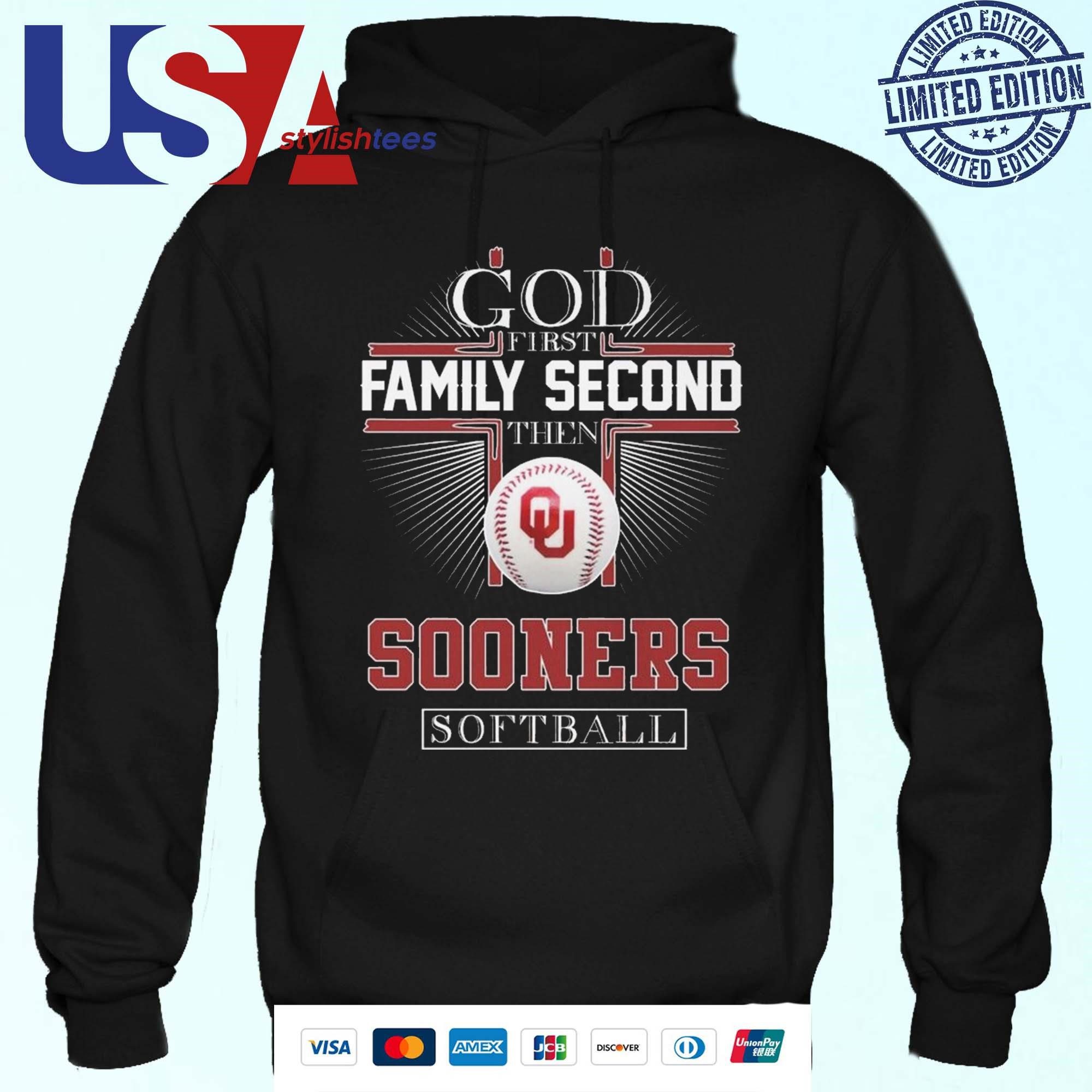 official-god-first-family-second-then-oklahoma-sooners-softball-logo-hoodie Official God First Family Second Then Oklahoma Sooners Softball Logo Hoodie