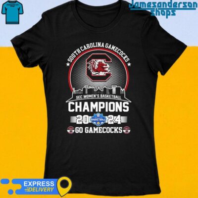 South Carolina Gamecocks Sec Women’s Basketball Champions 2024 Go Gamecocks shirt Women's t-shirt