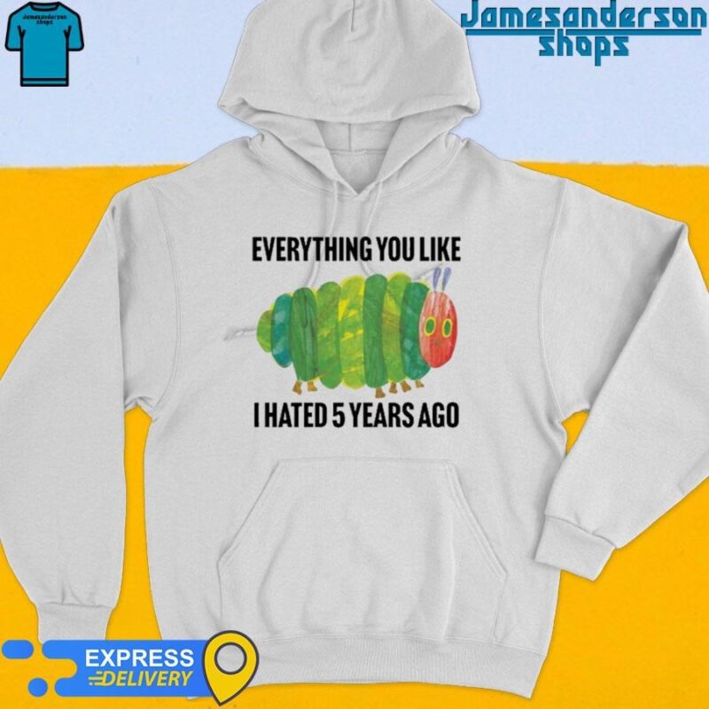 Official Everything You Like I Hated 5 Years Ago shirt Hoodie