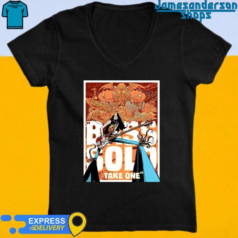 Official Metallica Bass Solo Take One Metalmongrol Cliff Burton Poster Exclusively At The M72 Pop Up Shop 2024 M72 World Tour V-Neck