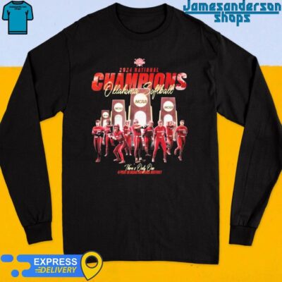Official Oklahoma Sooners 2024 National Champions There's Only One 4 Peat In NCAA Softball History Long Sleeve
