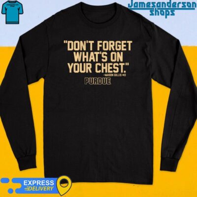 Purdue Boilermakers Mason Gillis On Your Chest shirt Long Sleeve