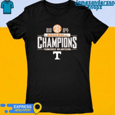 Official Tennessee Volunteers 2024 SEC East Baseball Regular Season Champions Locker Room Women's t-shirt