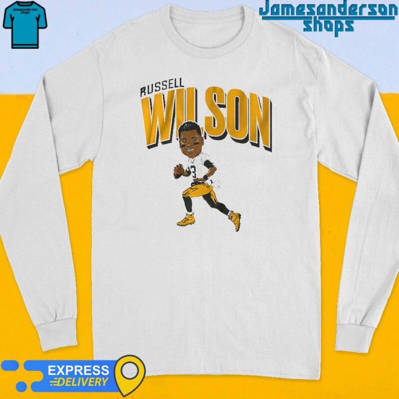 Official Pittsburgh Steelers Russell Wilson Caricature shirt Long Sleeve