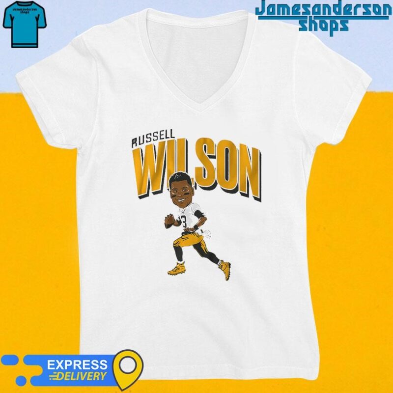 Official Pittsburgh Steelers Russell Wilson Caricature shirt V-Neck