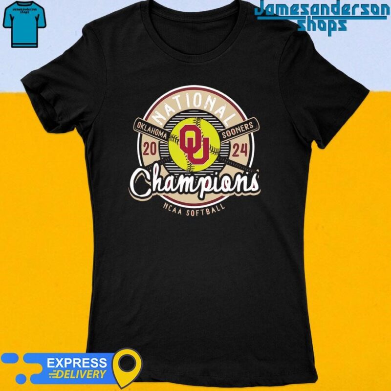 Official Oklahoma Sooners 2024 NCAA Softball National Champions Women's t-shirt