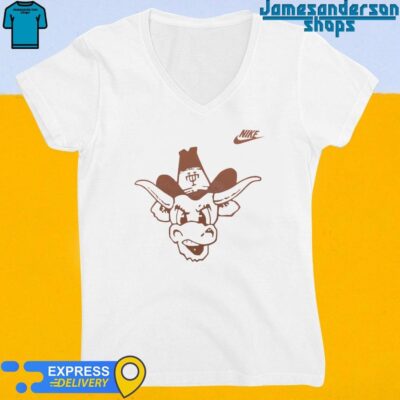 Official Texas Longhorns Nike Blitz Evergreen Legacy Primary Tri-Blend V-Neck