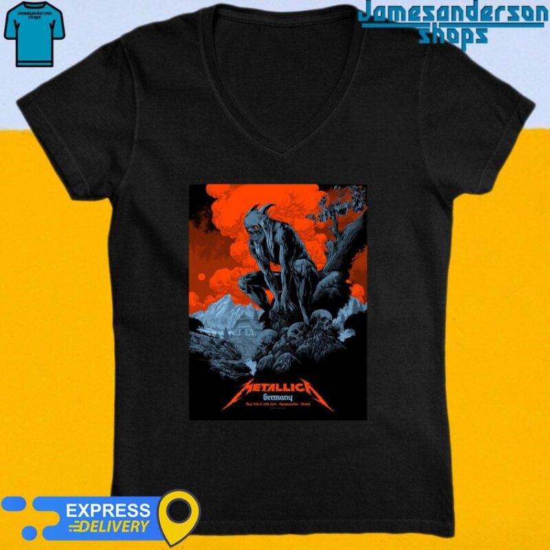 Official Metallica Germany May 24th and 26th 2024 Olympiastadion Munich V-Neck