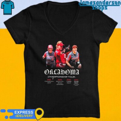 Official Oklahoma Sooners Softball Completes The First Four Peat In WCWS History V-Neck