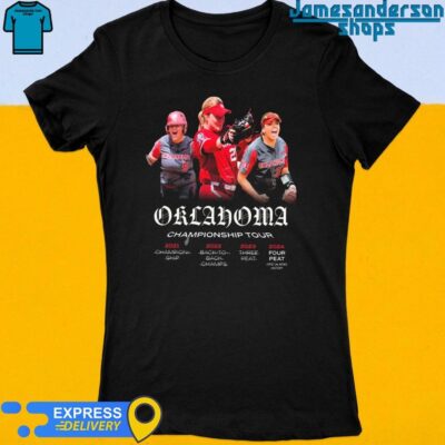 Official Oklahoma Sooners Softball Completes The First Four Peat In WCWS History Women's t-shirt