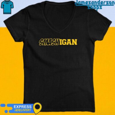 Official Swanky Wolverine SMASHigan V-Neck