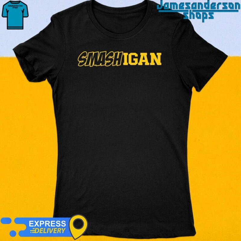 Official Swanky Wolverine SMASHigan Women's t-shirt