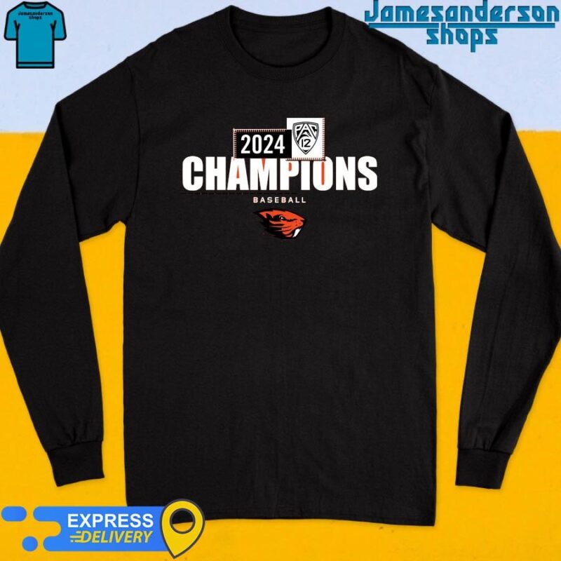 Oregon State Beavers 2024 Pac-12 Baseball Regular Season Champions Long Sleeve