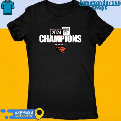 Oregon State Beavers 2024 Pac-12 Baseball Regular Season Champions Women's t-shirt