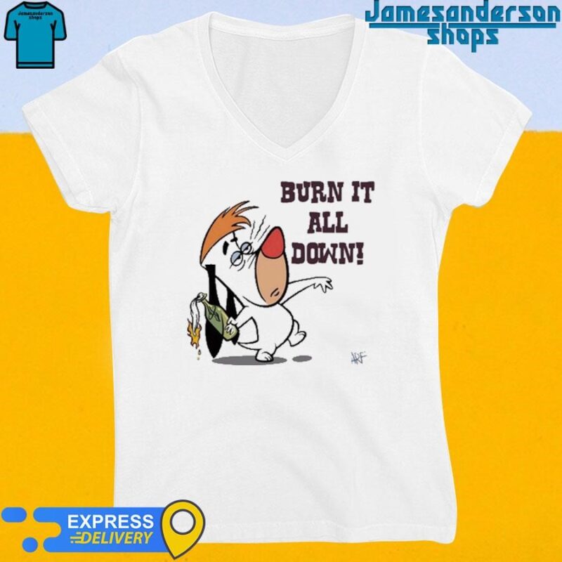 Official Burn It All Down Droopy V-Neck