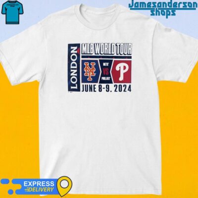 Official New York Mets vs Philadelphia Phillies MLB World Tour London June 8-9, 2024 shirt