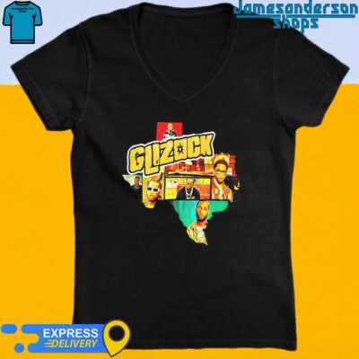 Official Key-Glock Texas X Glizzzock V-Neck