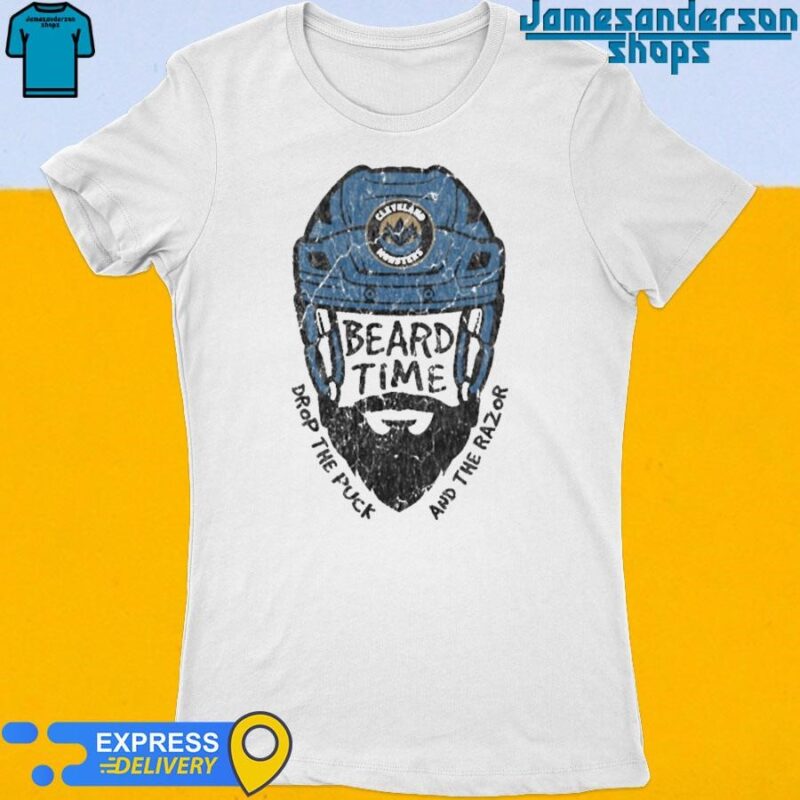 Official Cleveland Monsters Beard Time Drop the Puck and the Brazor Women's t-shirt