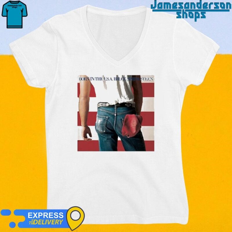 Official Bruce Springsteen & The E-Street Band Born In The U.S.A 40th Anniversary V-Neck