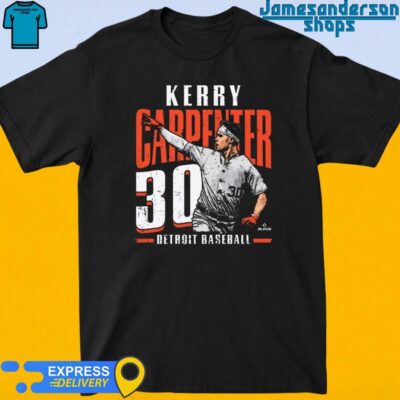 Official Kerry Carpenter 30 Detroit Tigers Player Name shirt