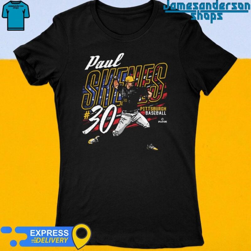 Official Paul Skenes #30 Pittsburgh Pirates American Flag Women's t-shirt