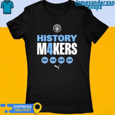 Official Manchester City History M4kers Premier League Victory Tee 2023-24 Women's t-shirt