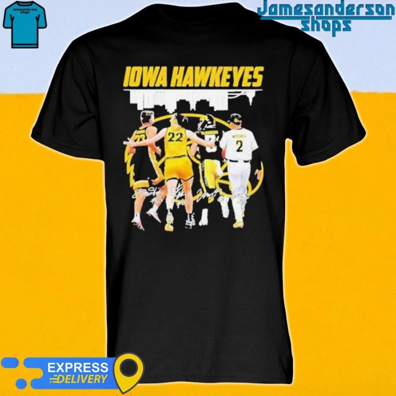 Iowa Hawkeyes Team Sports Skyline Signatures Shirt