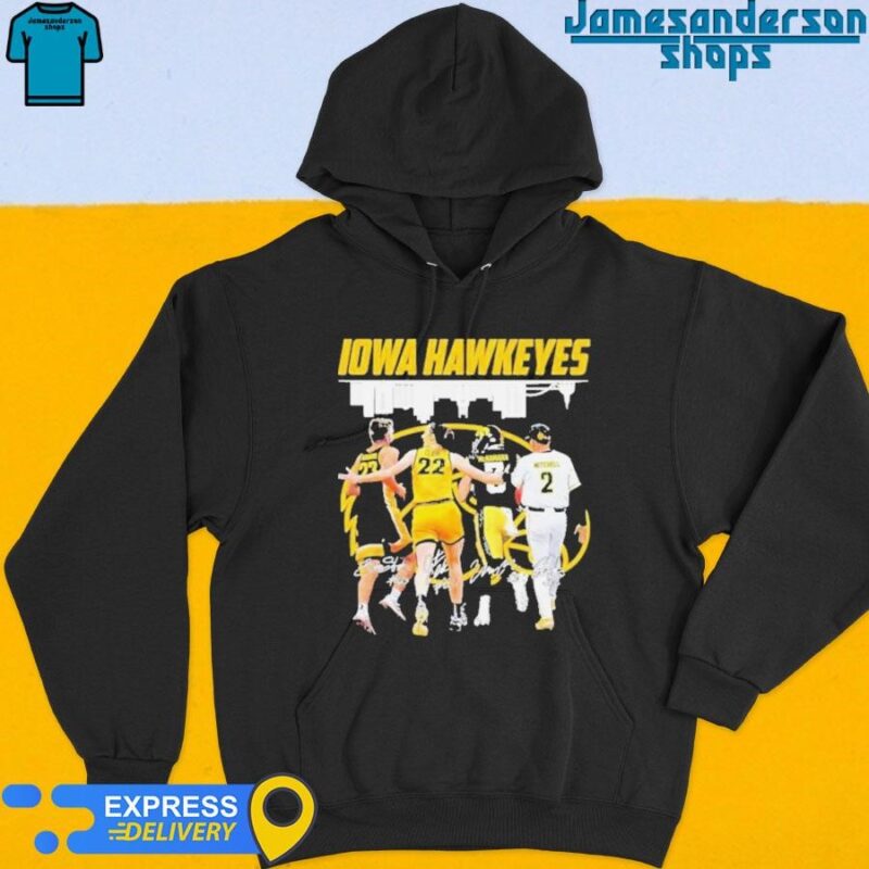 Iowa Hawkeyes Team Sports Skyline Signatures Shirt Hoodie