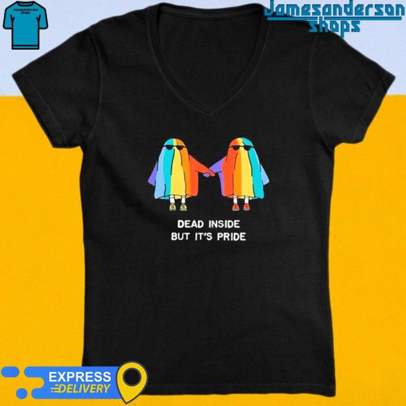 Official Dead Inside But It's Pride Ghosts V-Neck