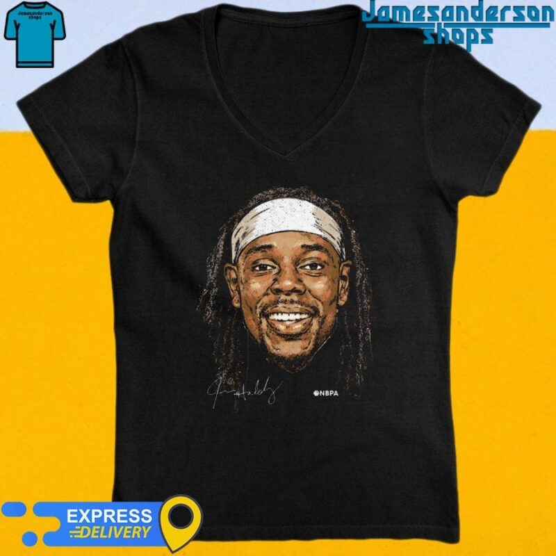 Official Jrue Holiday Boston Celtics Portrait Signature V-Neck