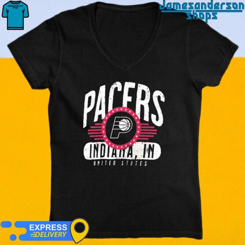 Official Indiana Pacers Badge of Honor Tri-Blend V-Neck