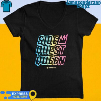 Official Rich Pink Side Quest Queen V-Neck