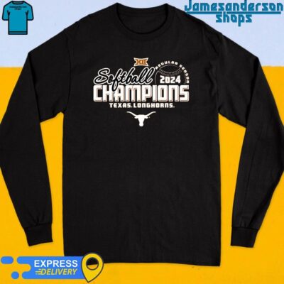 Texas Longhorns 2024 Big 12 Softball Regular Season Champions Long Sleeve
