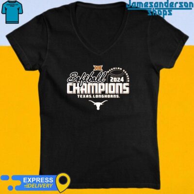 Texas Longhorns 2024 Big 12 Softball Regular Season Champions V-Neck