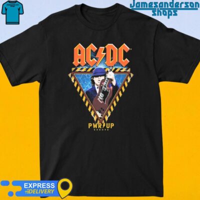 Official PWE Up Europe 2024 Tour AC DC Angus Young Triangle shirt