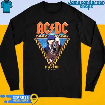 Official PWE Up Europe 2024 Tour AC DC Angus Young Triangle Long Sleeve