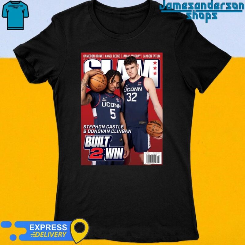 Official Donovan Clingan And Stephon Castle From UConn Huskies Built 2 Win Cover SLAM 250 Women's t-shirt