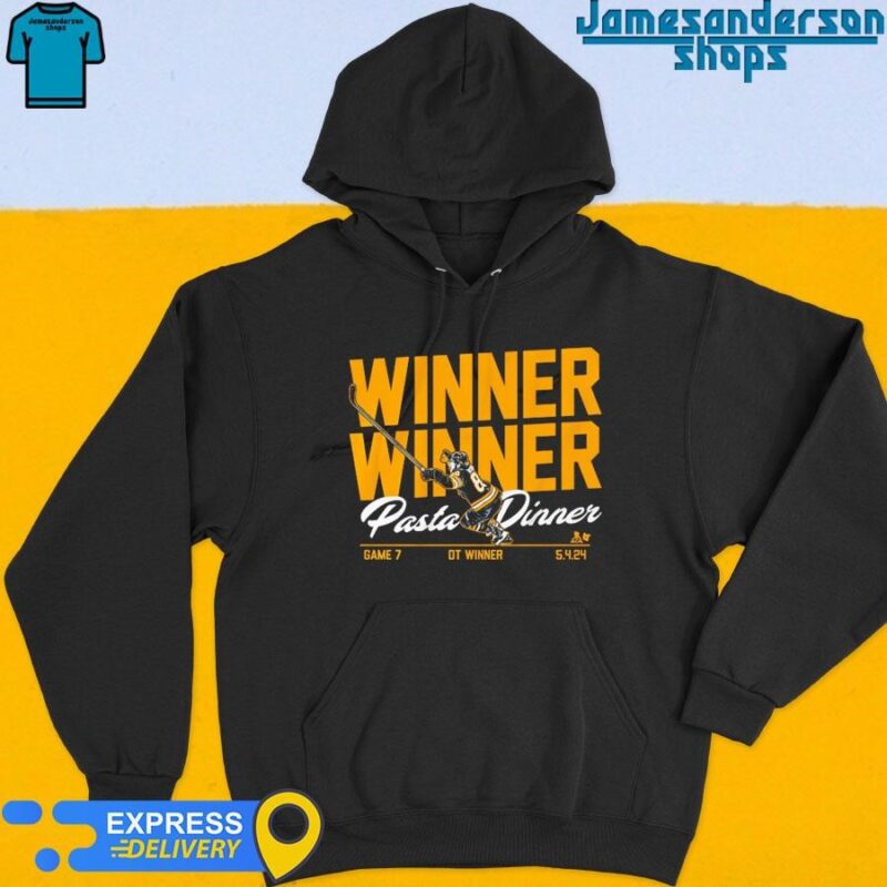 David Pastrnak Winner Pasta Dinner Hoodie