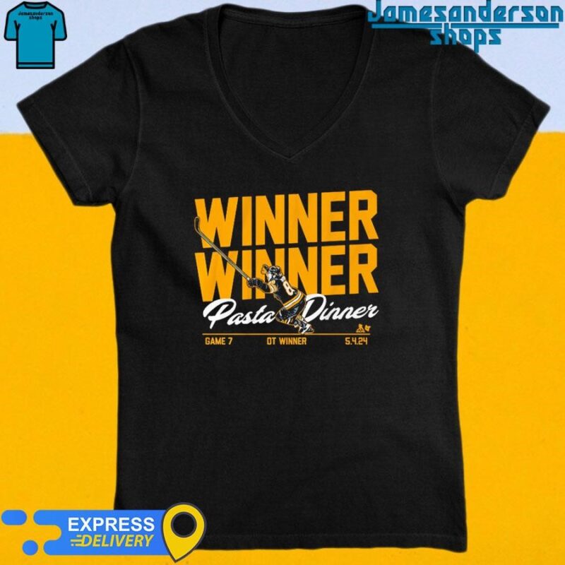 David Pastrnak Winner Pasta Dinner V-Neck