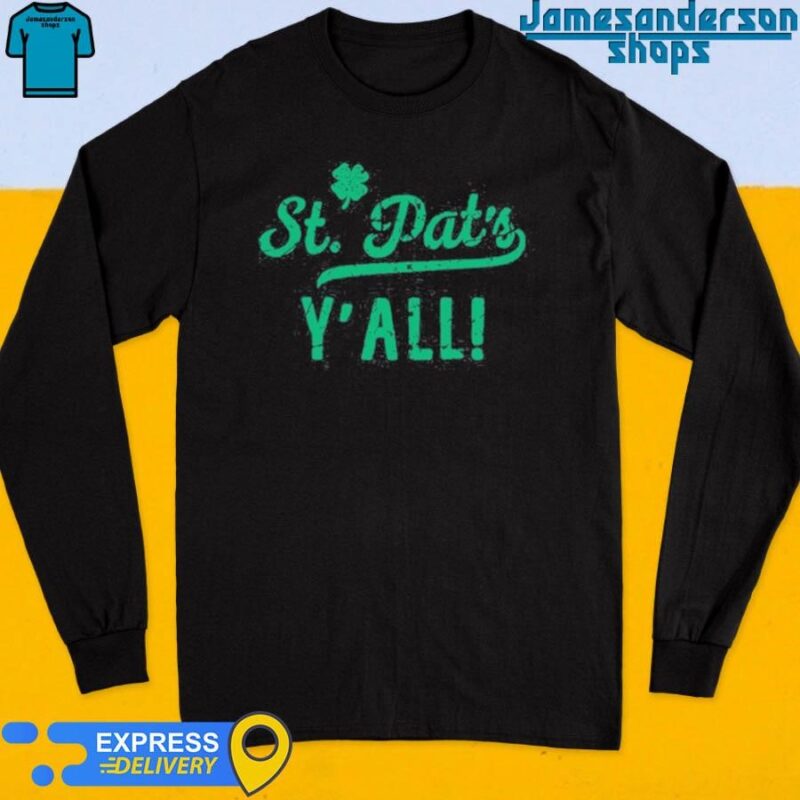 Official Jensen Ackles Wearing St Pat's Y'all Shirt Long Sleeve
