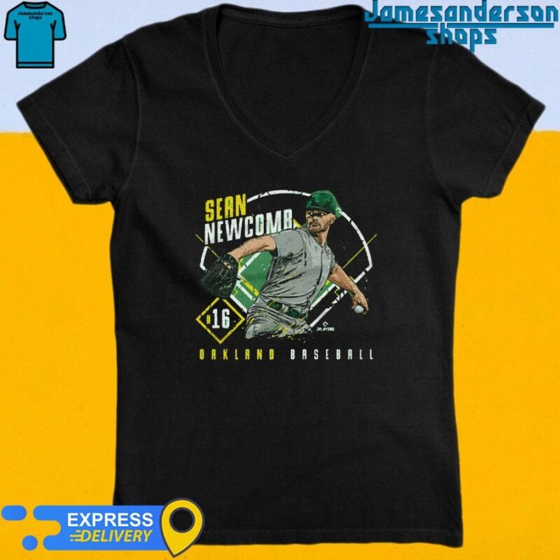 Official Sean Newcomb Oakland Athletics Ballpark V-Neck