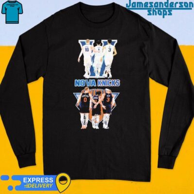 Official Villanova Wildcats New York Knicks The Legends Basketball Team signatures Long Sleeve