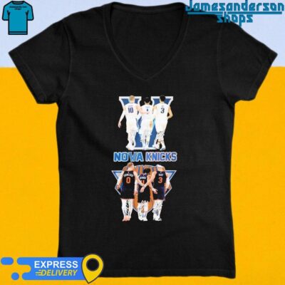 Official Villanova Wildcats New York Knicks The Legends Basketball Team signatures V-Neck