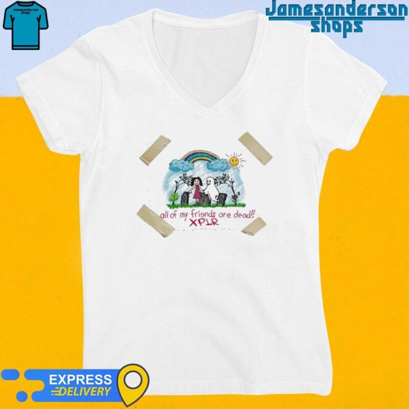 Official Xplr All Of My Friends Are Dead V-Neck