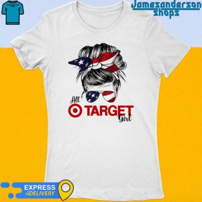 Official Messy Bun Girl All Target Corp America 2024 Women's t-shirt