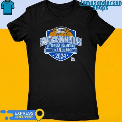 Official CIAC State Champions Boys Division III Basketball Bunnell Bulldogs 2024 shirt Women's t-shirt