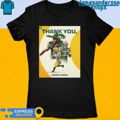 Official Thank You Aaron Jones 33 Has Contributed Green Bay Packers shirt Women's t-shirt